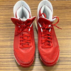 adidas Red and White High-Top Sneakers size 18